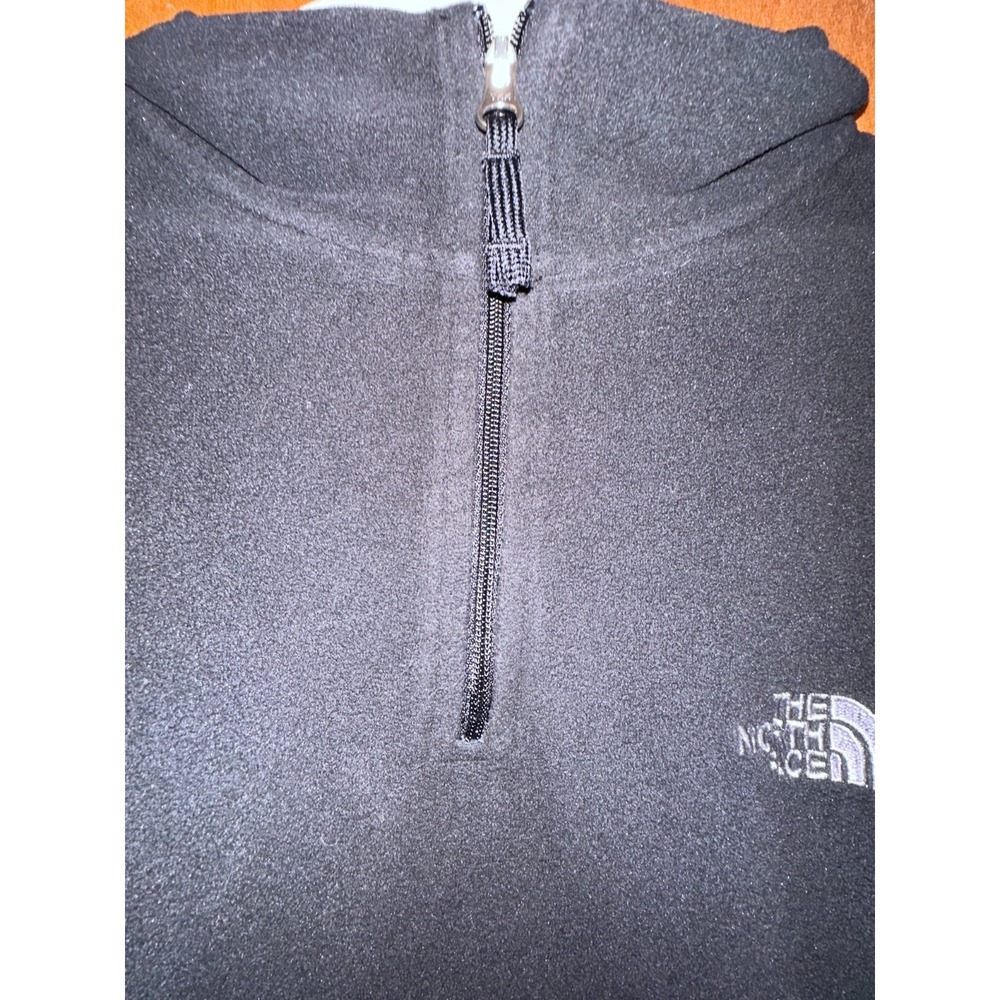 The North Face TKA 100 1/4 Zip Up Fleece Jacket Size Black Women M - Picture 4 of 9